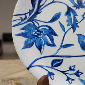 Handcrafted Beautiful Flower Classic Art Plate