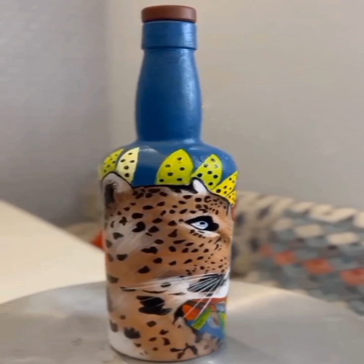 Hand-Painted Detachable Bottle Unique Handcrafted Ambient Light & Decorative Art for Home, Cafés & Gifting