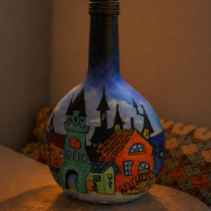 Hand-Painted Handcrafted Detachable Bottle – Unique Artistic Home Decor & Ambient Lighting for Gifting & Bedside