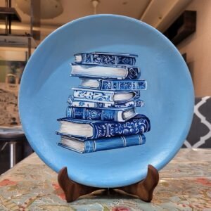 Handcrafted Adorable Books Classic Art Plate