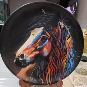 Handcrafted Horse Plate – Silent eyes, fearless spirit, and untamed beauty